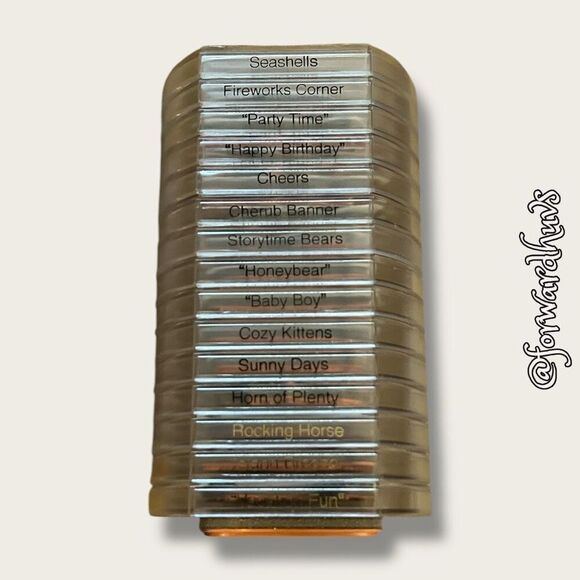 26 Fiskars Stacking Stackable Rubber Stamps Set - 2 Sizes - Picture 1 of 8